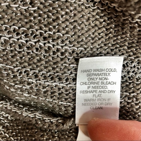 Pure Jill open front space dye sweater taupe Large - Picture 9 of 9